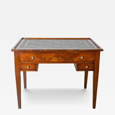 Antique Directoire Table Writing Desk In Walnut Italy 19th