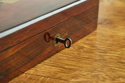Antique Drawing Instrument Set in Rosewood Box 1900