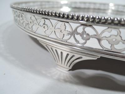 Antique Dutch Silver Neoclassical Salver Tray Late 18 C