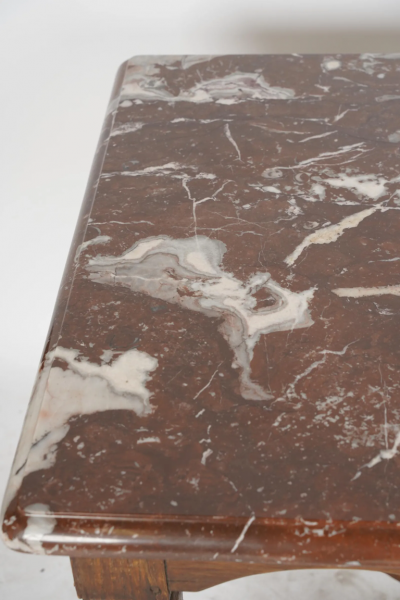 Antique Early 19c Regence Style Oak Marble Side Table