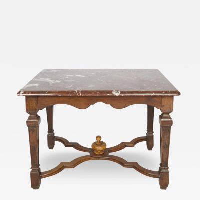 Antique Early 19c Regence Style Oak Marble Side Table