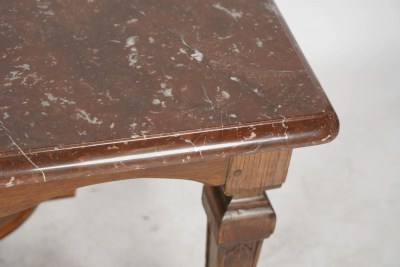 Antique Early 19c Regence Style Oak Marble Table Don Rickles Estate