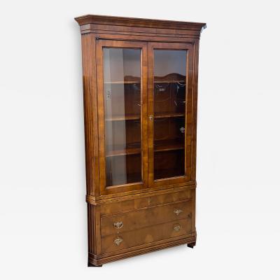 Antique Early 19th C Regency Style Bibliotheque Bookcase Cabinet
