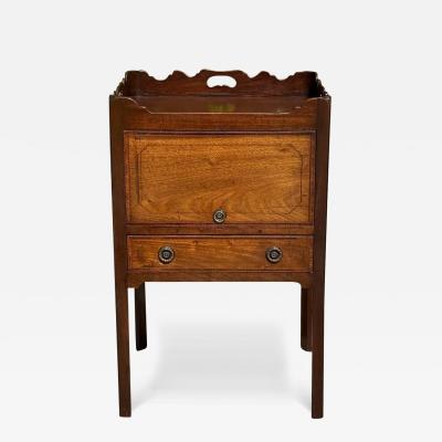 Antique Edwardian English Bedside Table Nightstand