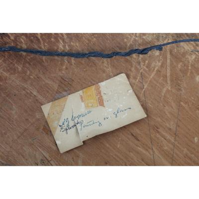 Antique Eglomise Reverse Painting on Glass Giltwood Panel of Figures Church