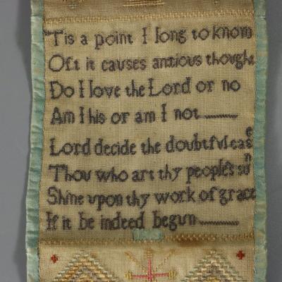 Antique Embroidered Hussif Portable Sewing Kit Holder