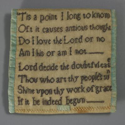 Antique Embroidered Hussif Portable Sewing Kit Holder