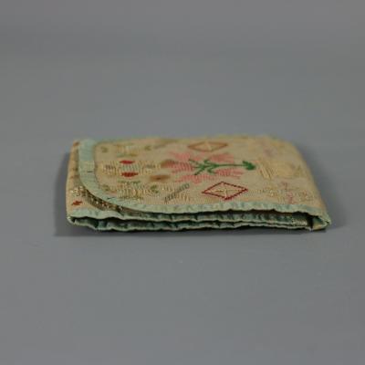 Antique Embroidered Hussif Portable Sewing Kit Holder