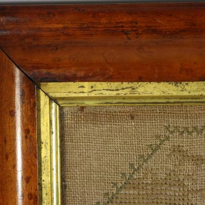 Antique Embroidered Picture of a Pair of Birds 