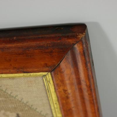 Antique Embroidered Picture of a Pair of Birds 