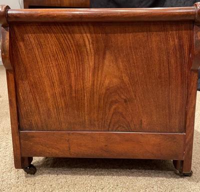 Antique Empire Mahogany Sleigh Bed Cabinet Makers Example as Dog Bed