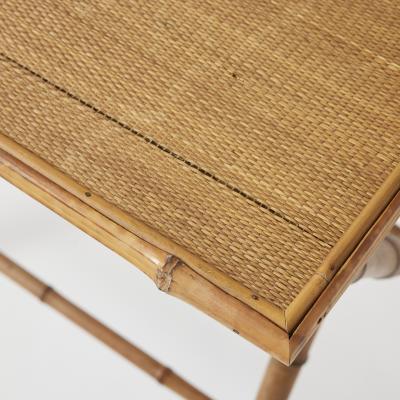 Antique English Bamboo Folding Side Table