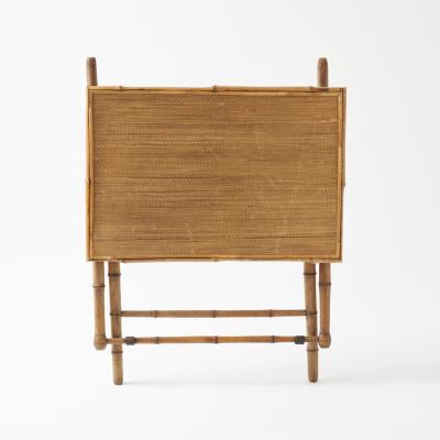 Antique English Bamboo Folding Side Table