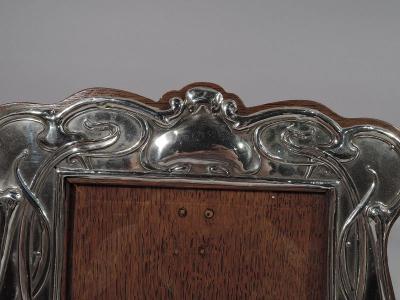 Antique English Edwardian Art Nouveau Sterling Silver Picture Frame