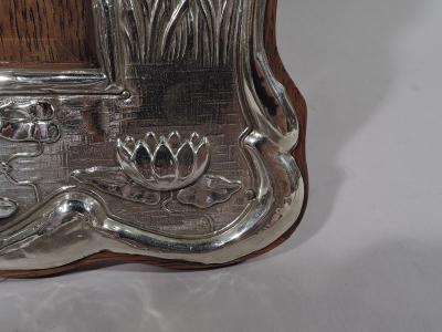 Antique English Edwardian Art Nouveau Sterling Silver Picture Frame