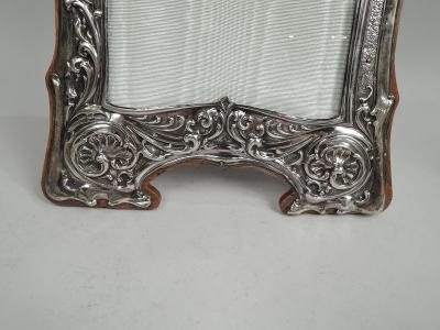 Antique English Edwardian Art Nouveau Sterling Silver Picture Frame
