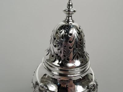 Antique English Edwardian Georgian Sterling Silver Sugar Caster 1911