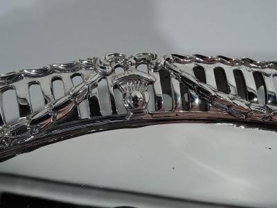 Antique English Edwardian Regency Revival Sterling Silver Salver Tray