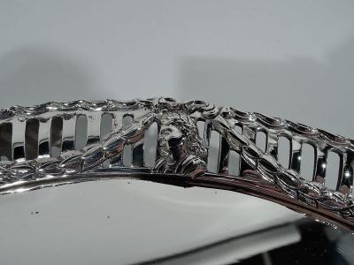 Antique English Edwardian Regency Revival Sterling Silver Salver Tray