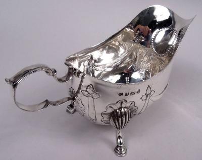Antique English Edwardian Regency Sterling Silver Gravy Boat