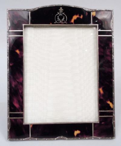 Antique English Edwardian Regency Sterling Silver Picture Frame 1923