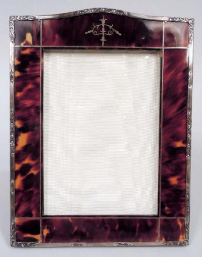 Antique English Edwardian Regency Sterling Silver Picture Frame 1931