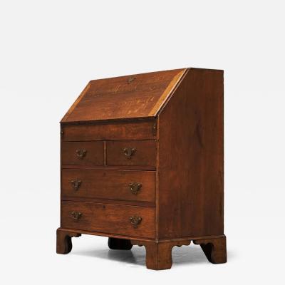 Antique English Fall Front Secretary Desk in Oak