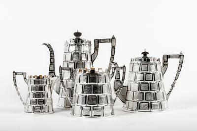 Antique English Four Piece Tea and Coffee Set