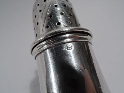 Antique English Georgian Neoclassical Sterling Silver Condiment Caster