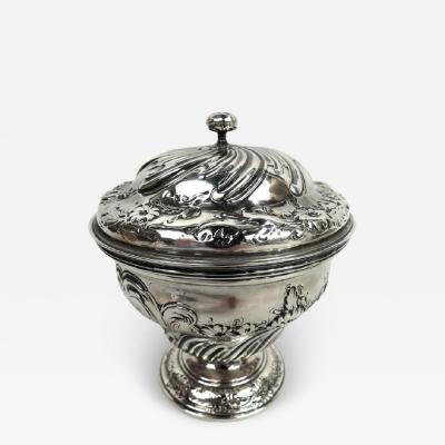 Antique English Georgian Sterling Silver Sugar Bowl 1758