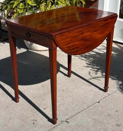 Antique English Mahogany Drop Leaf Side Table