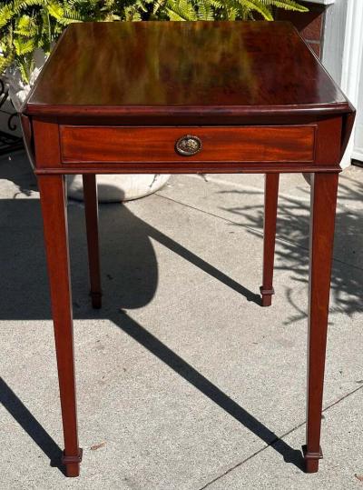 Antique English Mahogany Drop Leaf Side Table