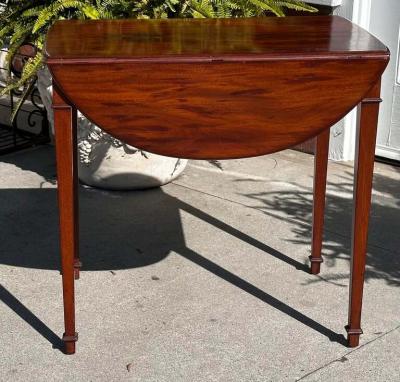 Antique English Mahogany Drop Leaf Side Table