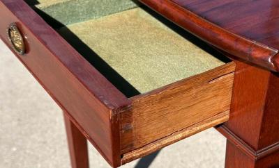 Antique English Mahogany Drop Leaf Side Table