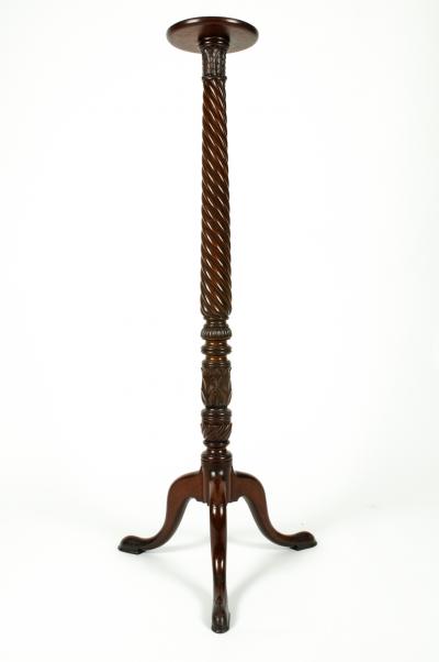 Antique English Mahogany Fern Stand Pedestal Table