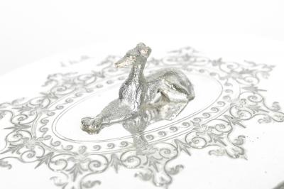 Antique English Oval Cut Crystal Ice Bucket