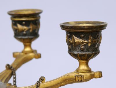 Antique English Pair Renaissance Revival Candelabra
