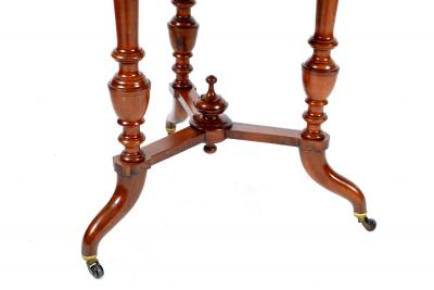 Antique English Round Walnut Garden Planter England 19th Century