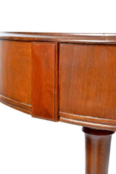 Antique English Round Walnut Garden Planter England 19th Century