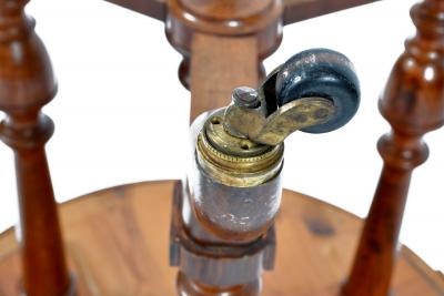 Antique English Round Walnut Garden Planter England 19th Century