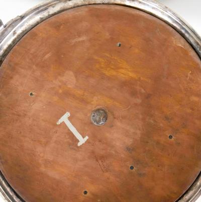 Antique English Silver Plate Circular Shape Mirrored Plateau