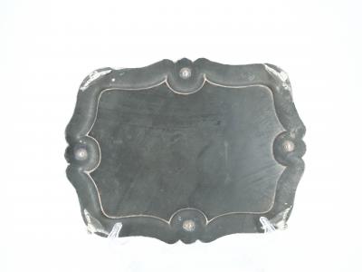 Antique English Silver Plated Footed Oval Shape Serving Tray