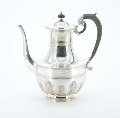 Antique English Sterling Silver 6 Piece Tea Coffee Service Goldsmiths London