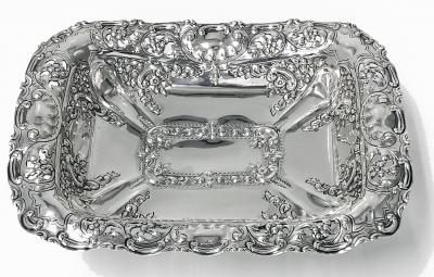 Antique English Sterling Silver Fruit Dish 1898 John Round