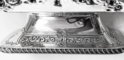 Antique English Sterling Silver Fruit Dish 1898 John Round