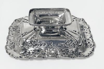 Antique English Sterling Silver Fruit Dish 1898 John Round