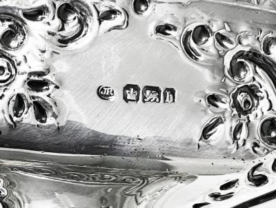 Antique English Sterling Silver Fruit Dish 1898 John Round