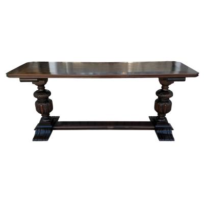 Antique English Tudor Inlaid Refectory Console Sofa Table