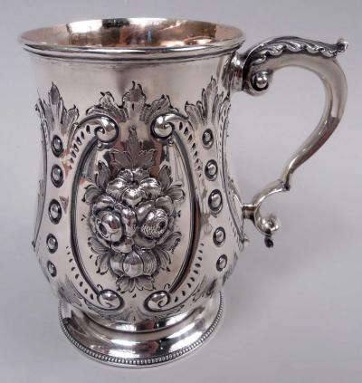 Antique English Victorian Classical Sterling Silver Cann 1864