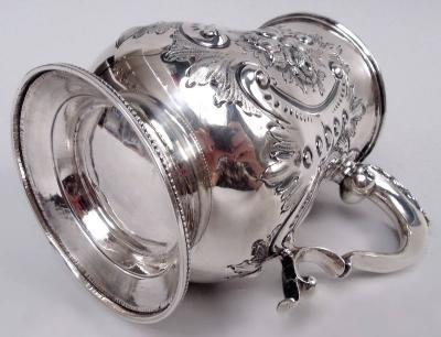 Antique English Victorian Classical Sterling Silver Cann 1864